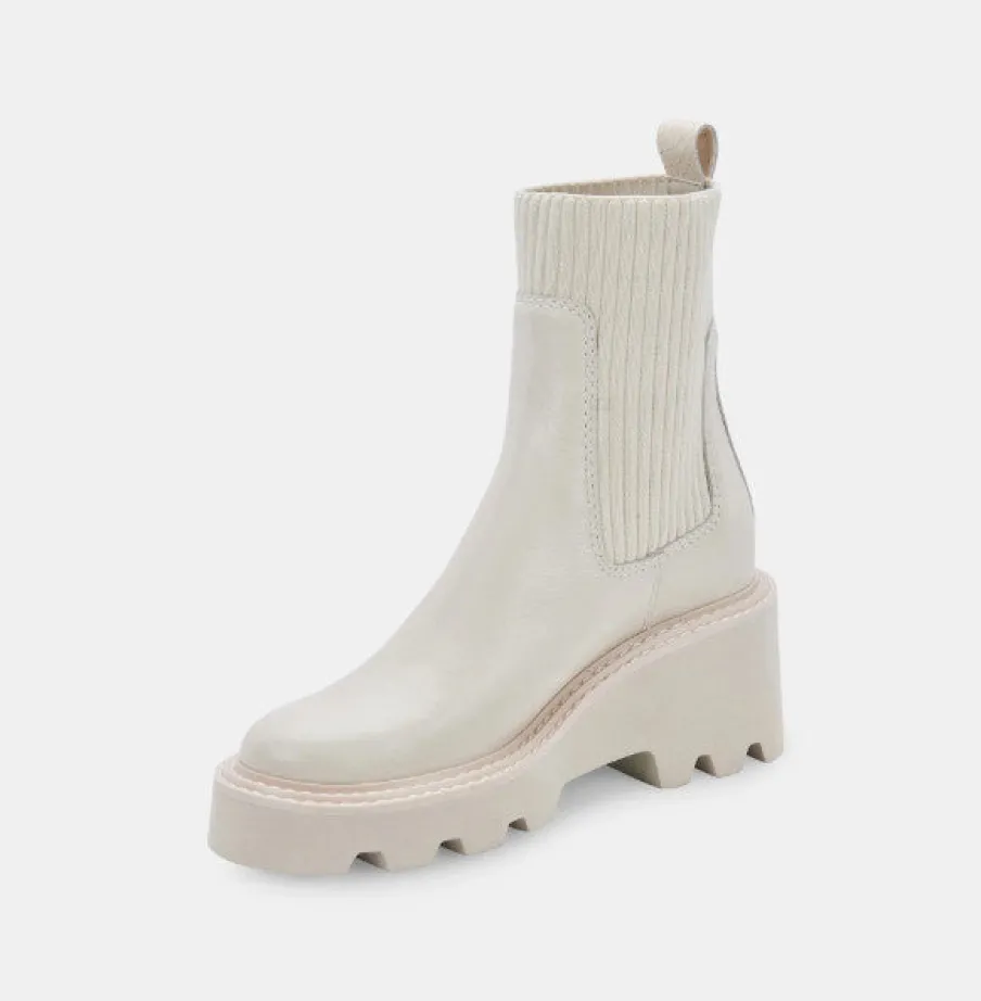 Fashion Worth Collective Hoven H2O Boots in Ivory Leather