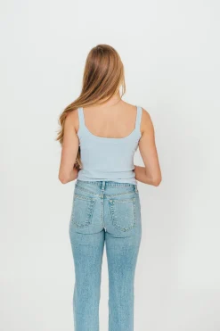 Online Worth Collective Indie Low Rise Vintage Slim Bootcut in Light Denim