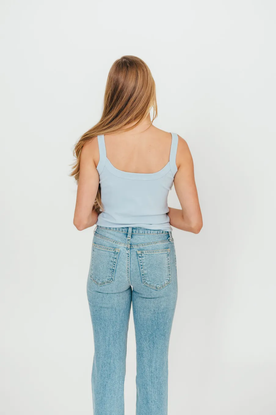 Online Worth Collective Indie Low Rise Vintage Slim Bootcut in Light Denim