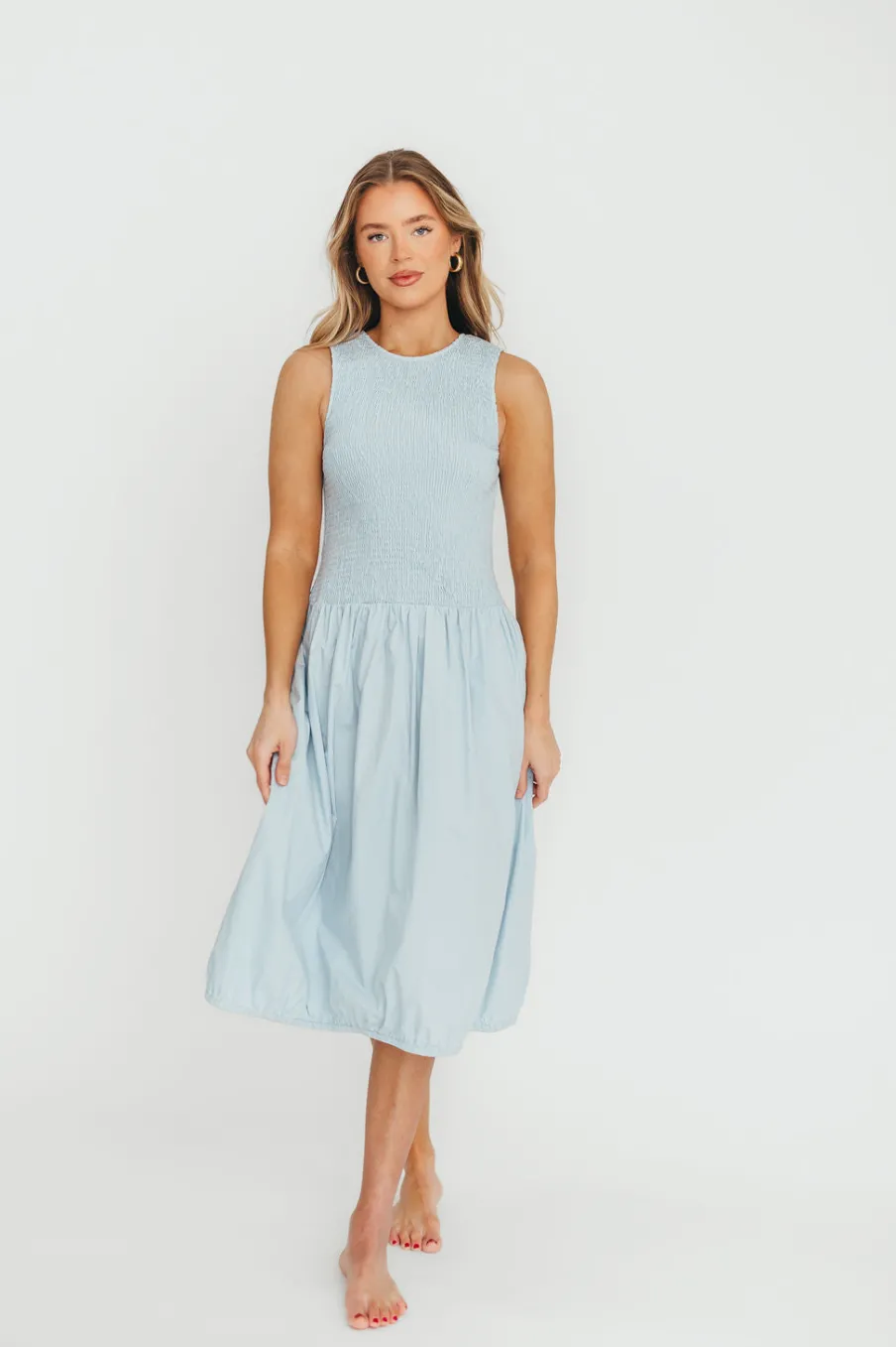 Sale Worth Collective Isla 100% Cotton Dress in Blue