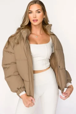 Sale Worth Collective Jasmine Oversized Puffer Jacket in Khaki