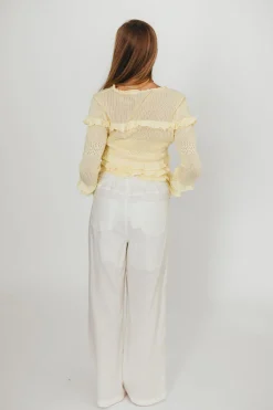 Best Worth Collective Jeanette 100% Linen Pants in White