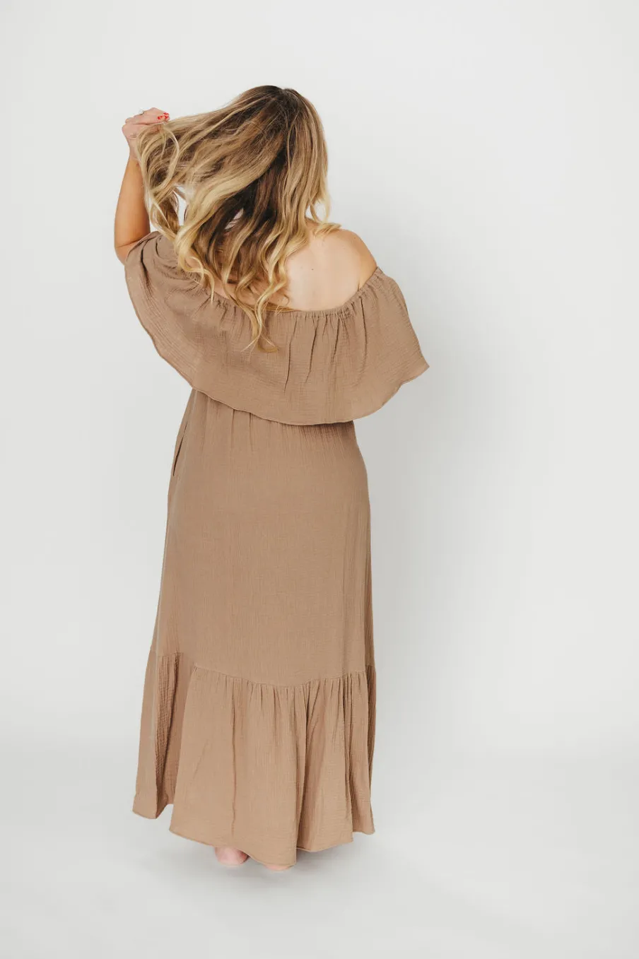 Sale Worth Collective Josie 100% Cotton Maxi Dress in Dry Thyme - Bump & Nursing Friendly