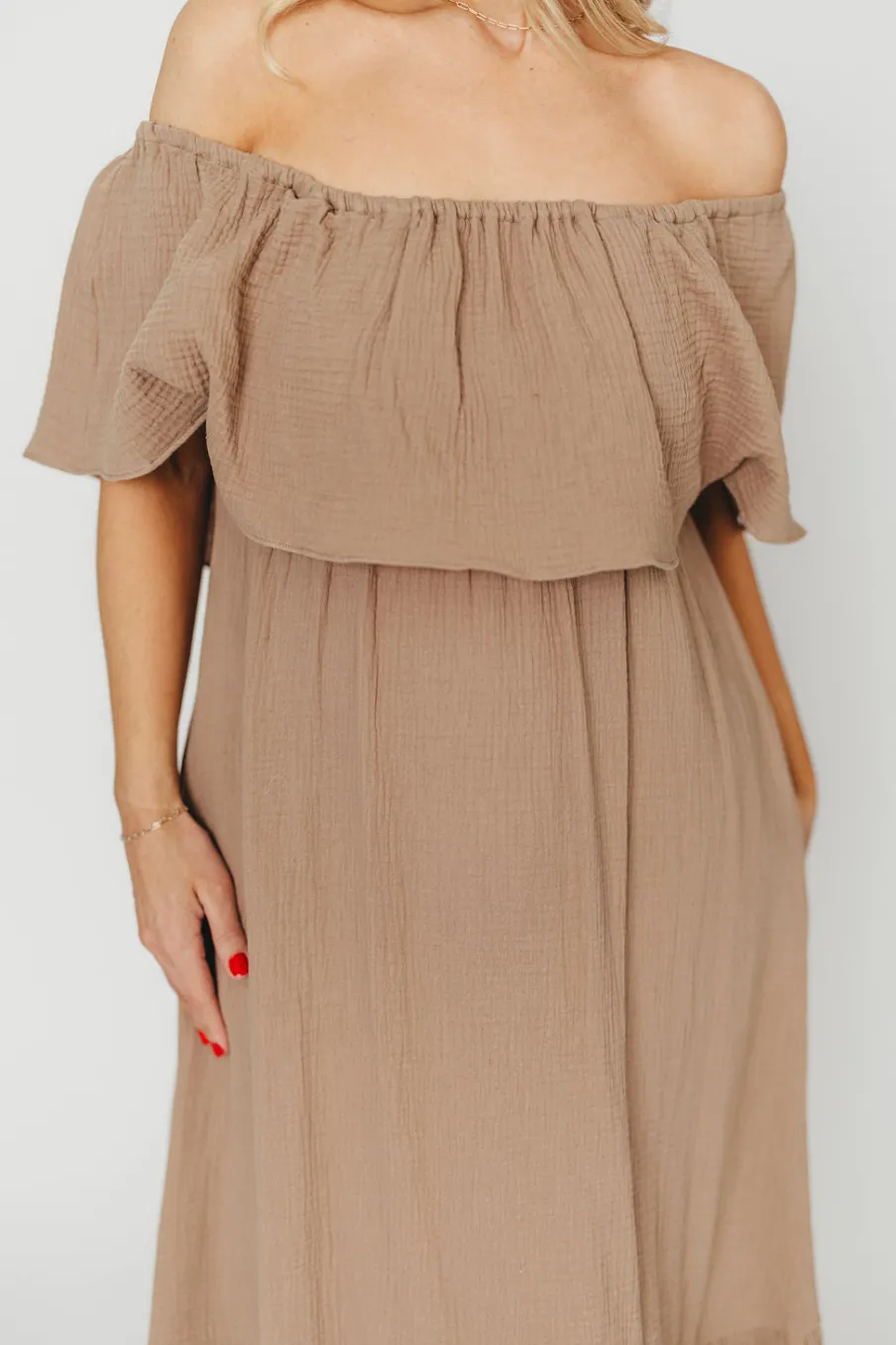 Sale Worth Collective Josie 100% Cotton Maxi Dress in Dry Thyme - Bump & Nursing Friendly