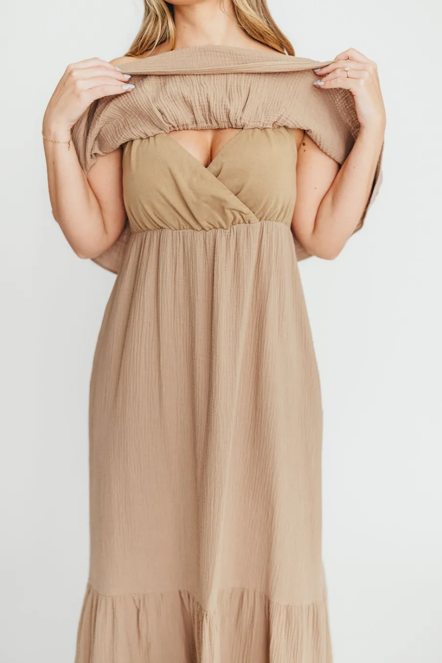 Sale Worth Collective Josie 100% Cotton Maxi Dress in Dry Thyme - Bump & Nursing Friendly