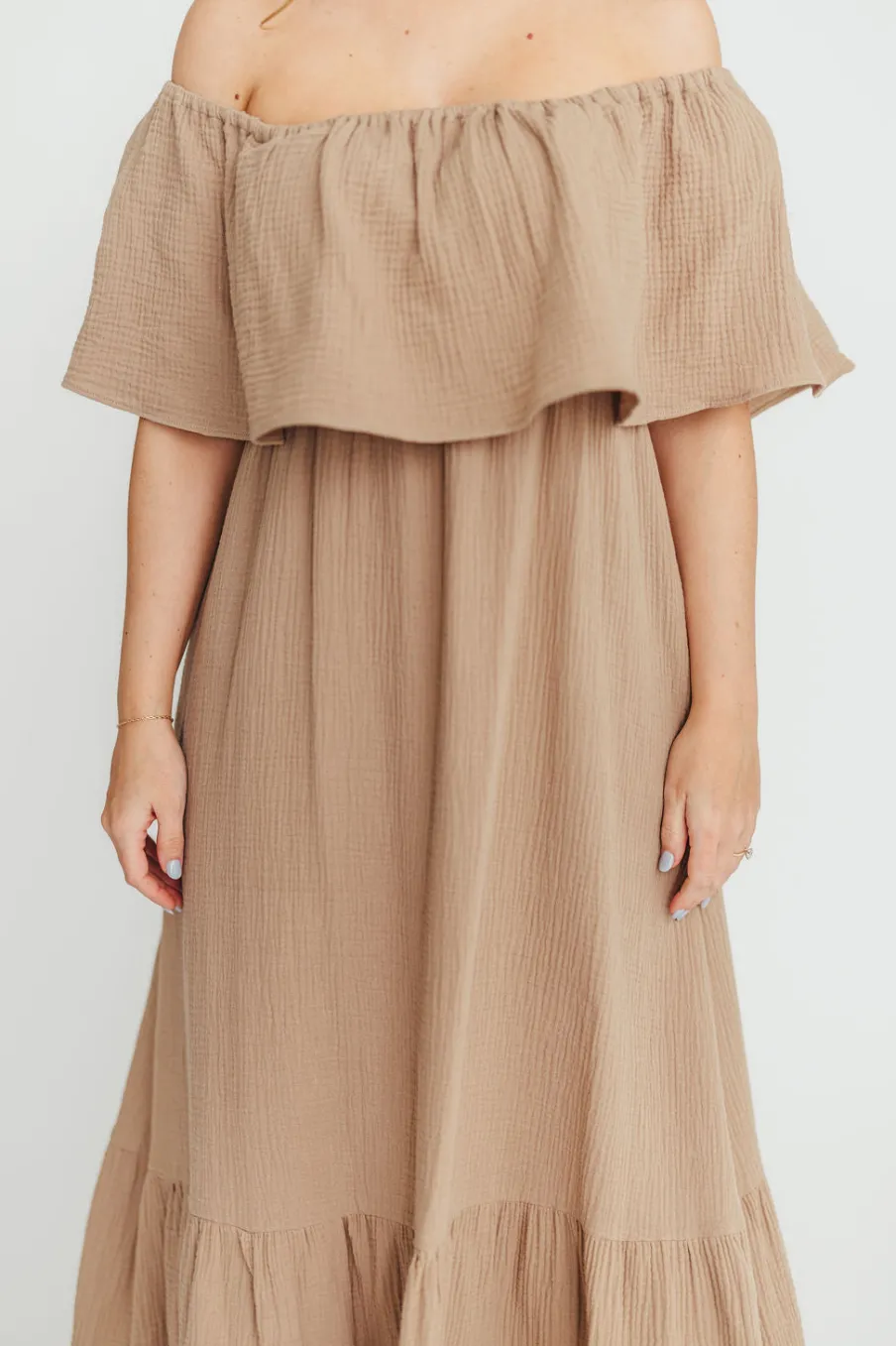 Sale Worth Collective Josie 100% Cotton Maxi Dress in Dry Thyme - Bump & Nursing Friendly