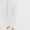 Sale Worth Collective June Double Drawstring Detail Wide Leg Pants in White