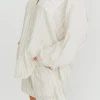 Fashion Worth Collective Keira Stripe Shorts in Natural/Black