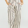 Clearance Worth Collective Kelsea Woven Pants in Cream/Black