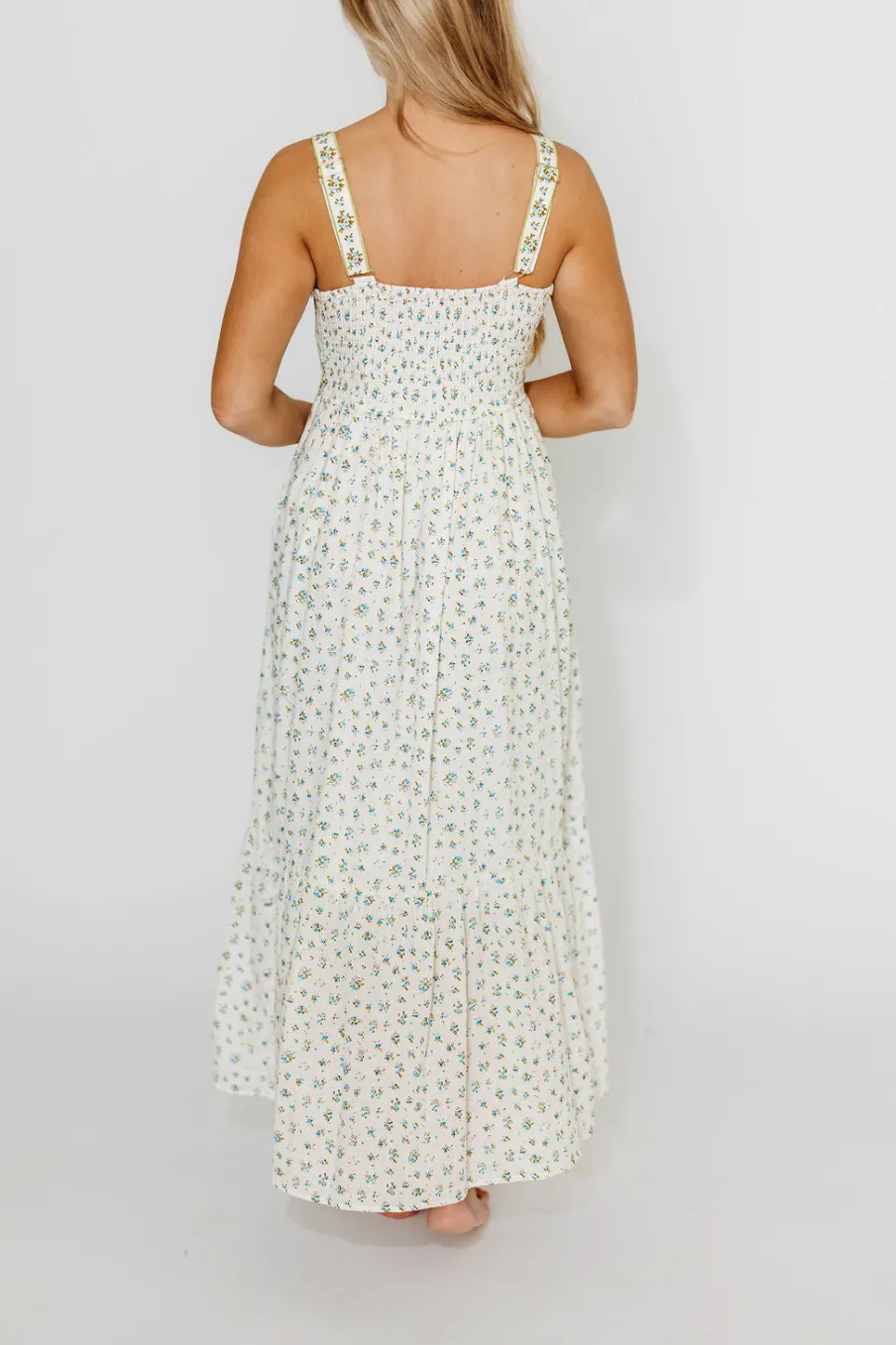 Online Worth Collective Kenna Floral Embroidered Maxi In French Blue