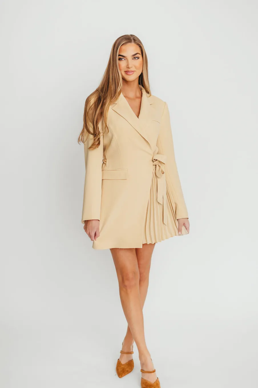 Best Worth Collective Kesari Blazer Mini Dress in Butter