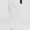 Sale Worth Collective Kimberley Satin Long Midi Skirt in Champagne