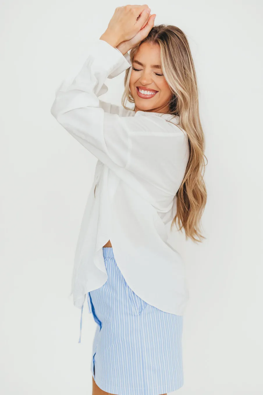 Online Worth Collective Lakin Soft Overfit Shirts in Off-White