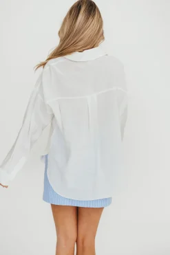 Online Worth Collective Lakin Soft Overfit Shirts in Off-White
