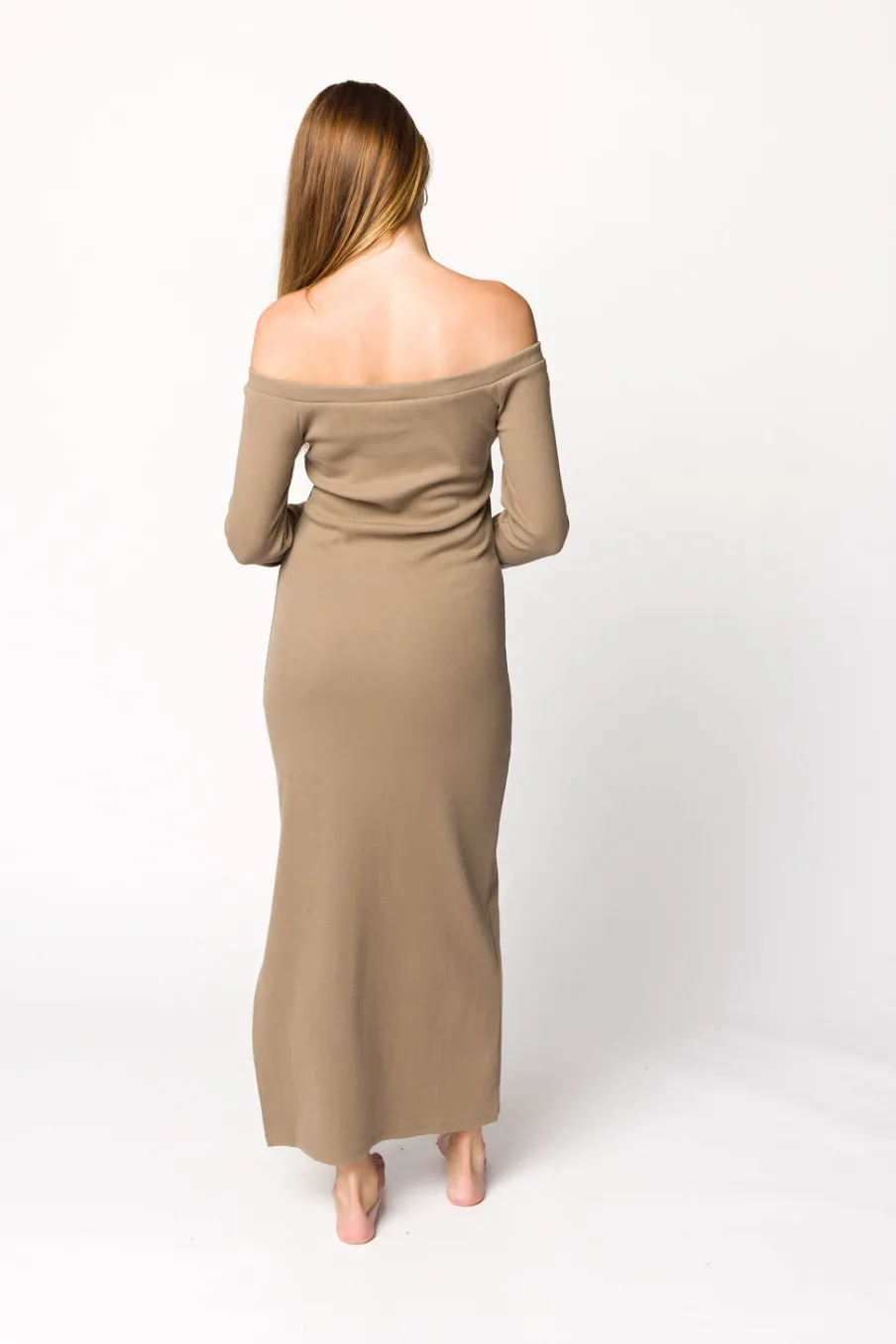 Clearance Worth Collective Leola Maxi Dress in Burnt Taupe