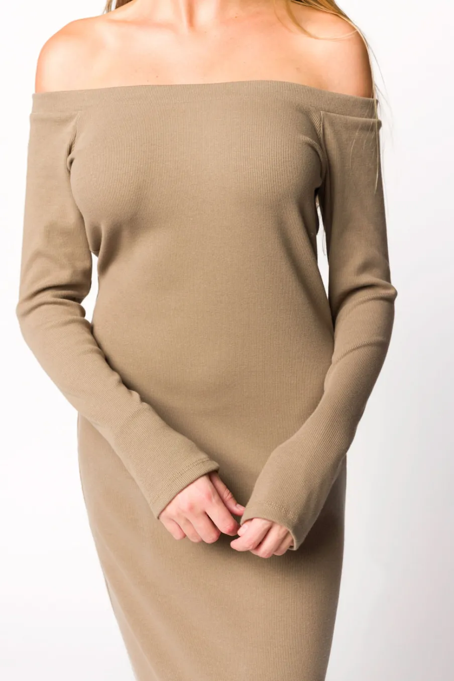 Clearance Worth Collective Leola Maxi Dress in Burnt Taupe