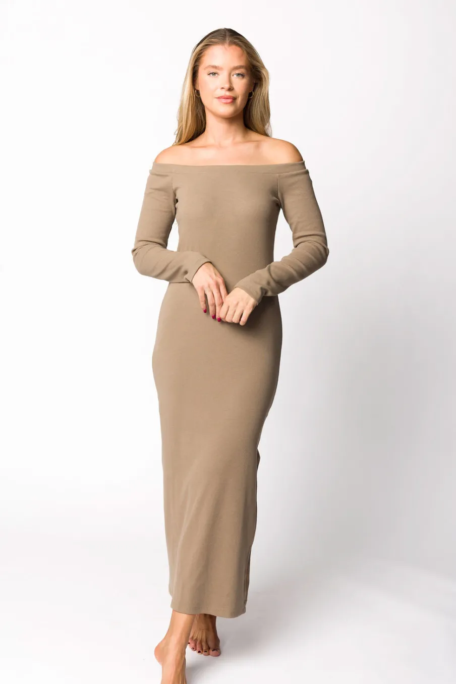 Clearance Worth Collective Leola Maxi Dress in Burnt Taupe
