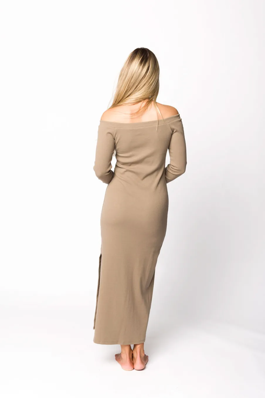 Clearance Worth Collective Leola Maxi Dress in Burnt Taupe