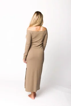 Clearance Worth Collective Leola Maxi Dress in Burnt Taupe