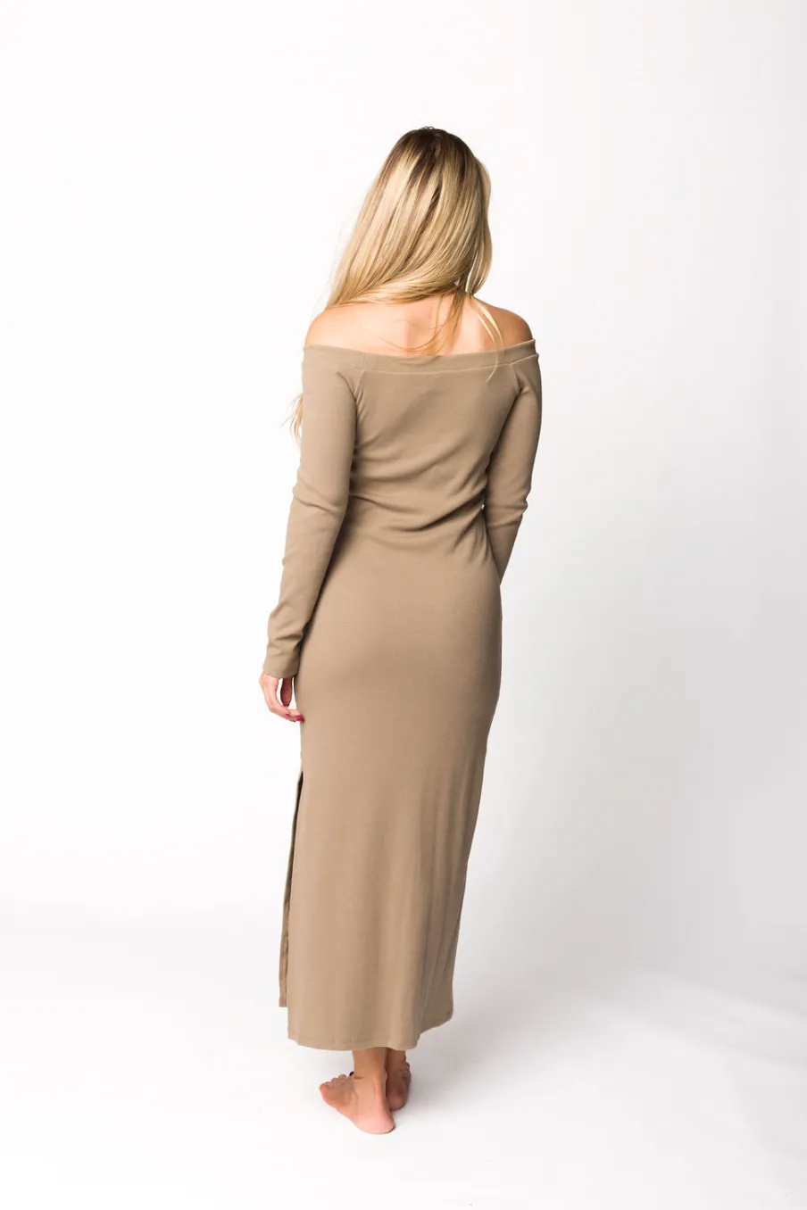 Clearance Worth Collective Leola Maxi Dress in Burnt Taupe