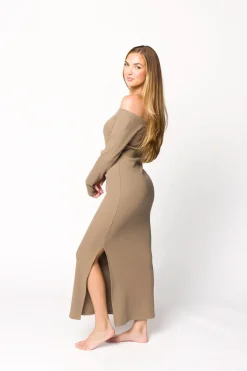 Clearance Worth Collective Leola Maxi Dress in Burnt Taupe