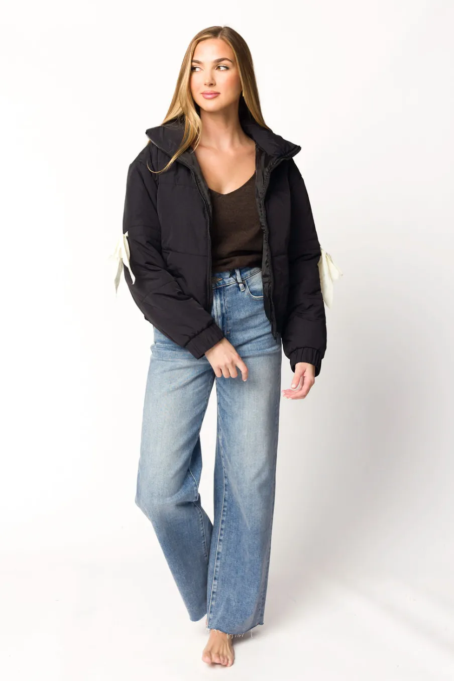Online Worth Collective Logan 31” Inseam High Waist Dad Jean in Medium-Light