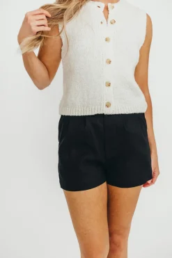 Sale Worth Collective Lorene Crewneck Knit Sweater Vest in Ivory