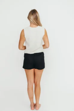 Sale Worth Collective Lorene Crewneck Knit Sweater Vest in Ivory