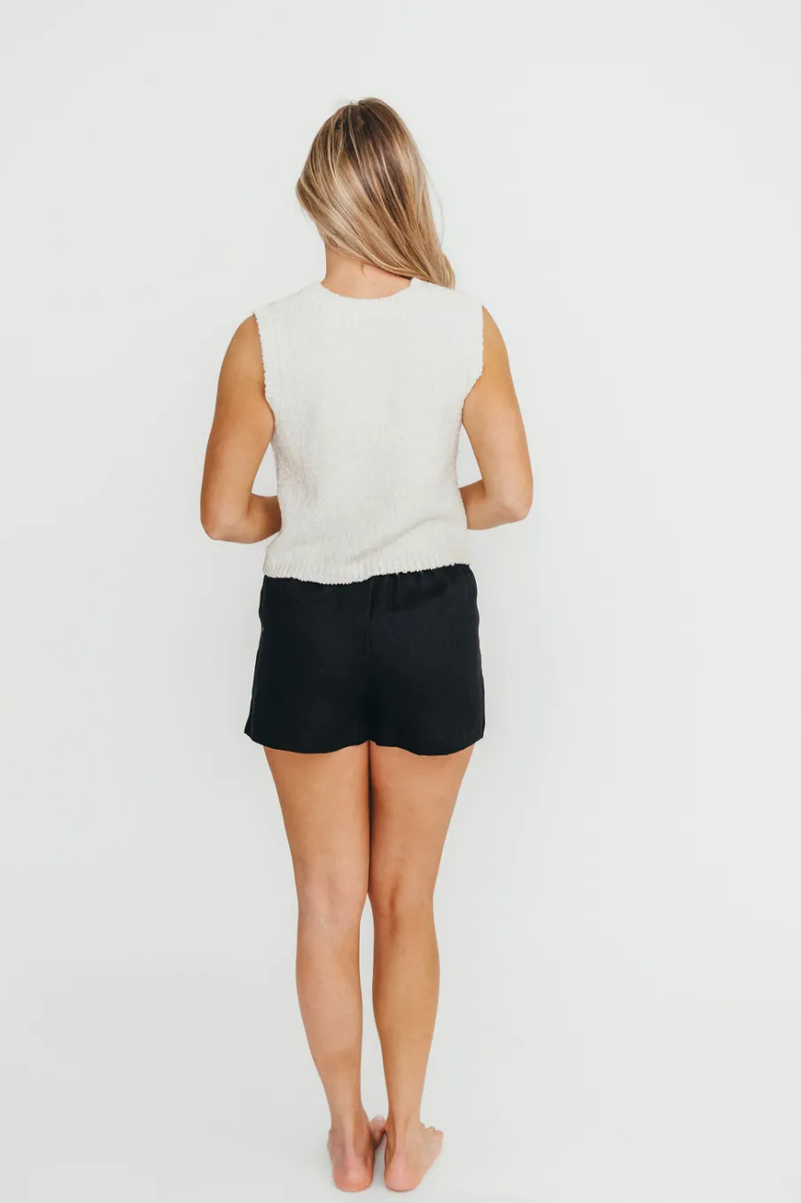 Sale Worth Collective Lorene Crewneck Knit Sweater Vest in Ivory