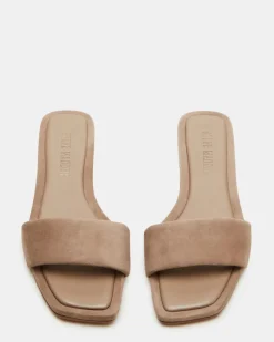 New Worth Collective Lumina Taupe Suede Sandal