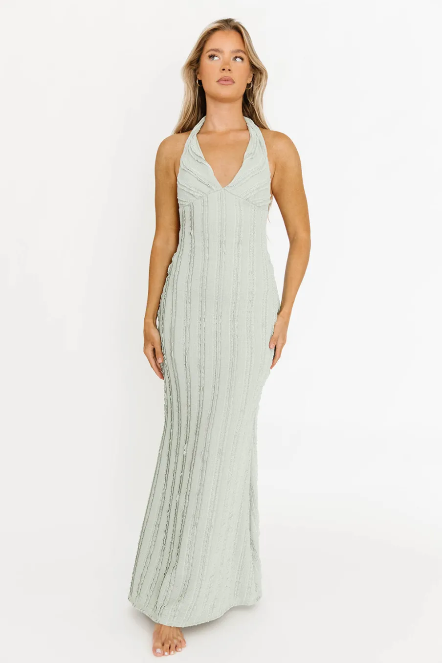 Discount Worth Collective Lydia Maxi Lace Dress in Sage