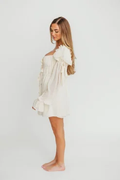 Online Worth Collective Macbeth Mini Dress in Cream