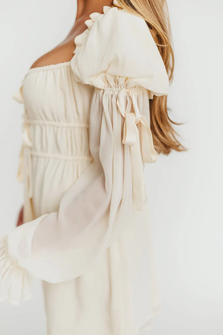 Online Worth Collective Macbeth Mini Dress in Cream