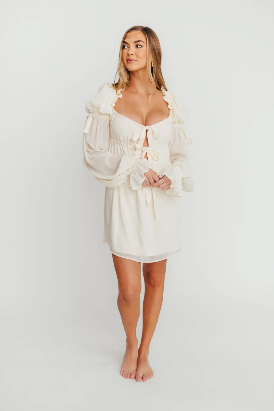Online Worth Collective Macbeth Mini Dress in Cream