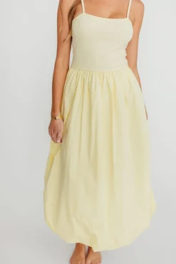 Discount Worth Collective Marisol Bubble Maxi Dress in Yellow