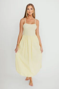 Discount Worth Collective Marisol Bubble Maxi Dress in Yellow