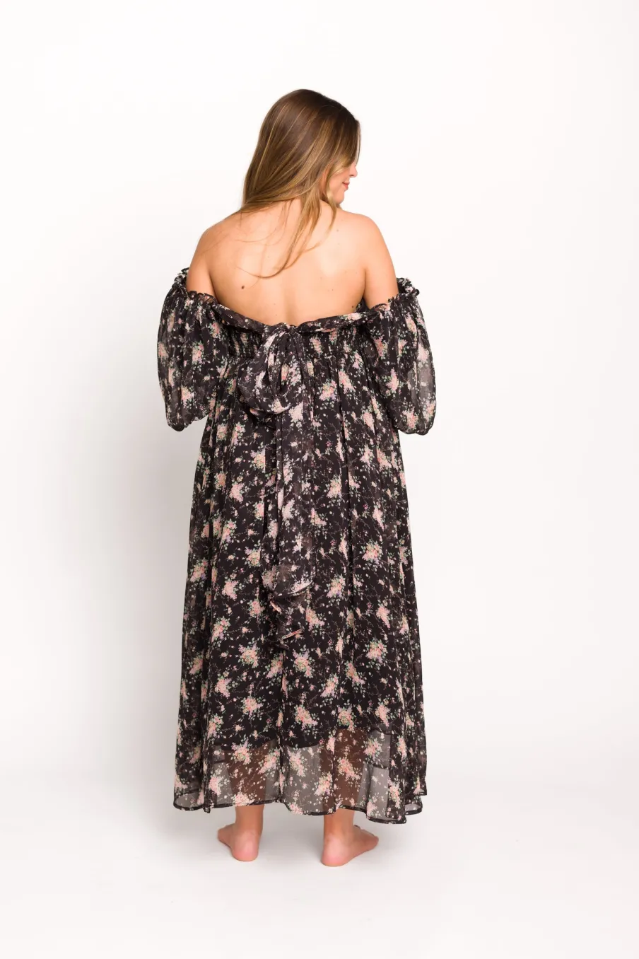 Discount Worth Collective Melody Maxi Dress in Black - Bump Friendly & Inclusive Sizing (S-3XL)