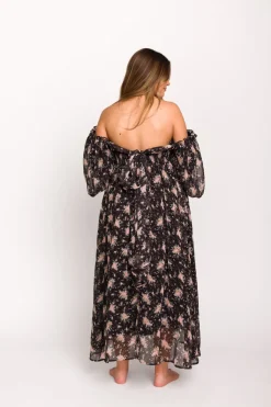 Discount Worth Collective Melody Maxi Dress in Black - Bump Friendly & Inclusive Sizing (S-3XL)