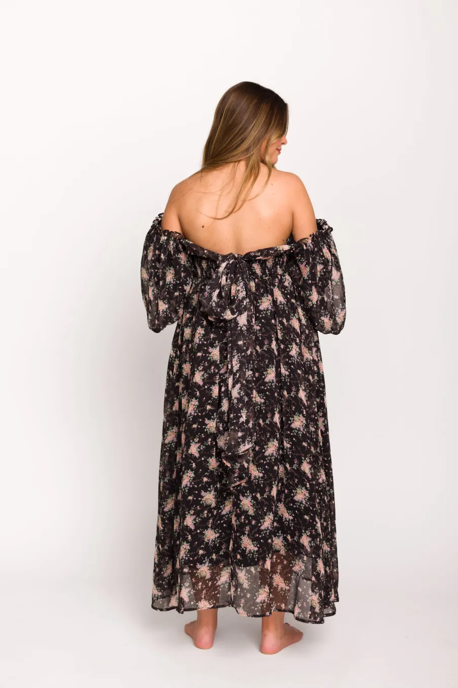 Discount Worth Collective Melody Maxi Dress in Black - Bump Friendly & Inclusive Sizing (S-3XL)