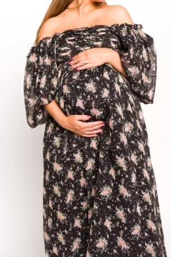 Discount Worth Collective Melody Maxi Dress in Black - Bump Friendly & Inclusive Sizing (S-3XL)