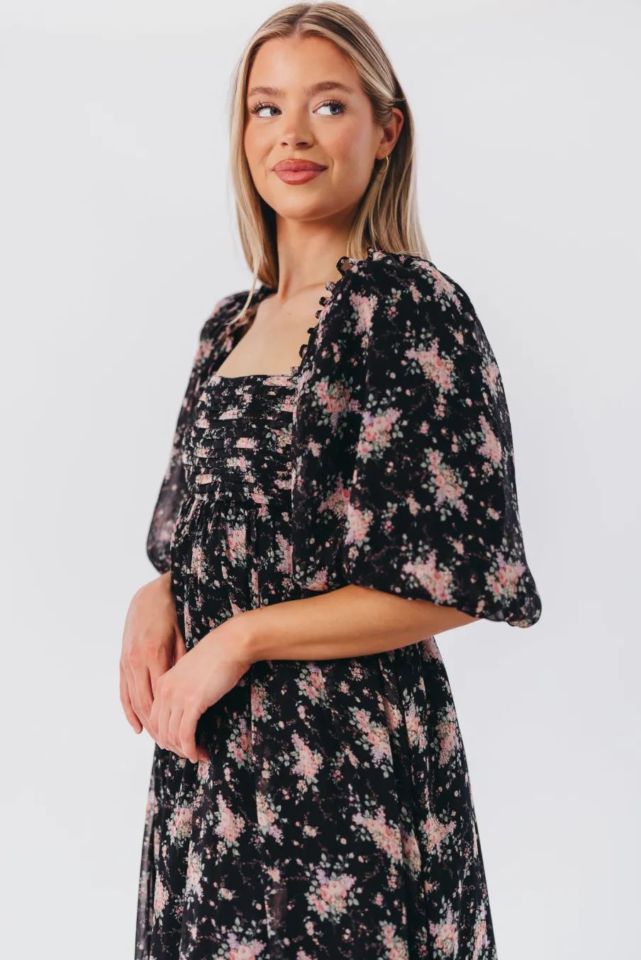 Discount Worth Collective Melody Maxi Dress in Black - Bump Friendly & Inclusive Sizing (S-3XL)