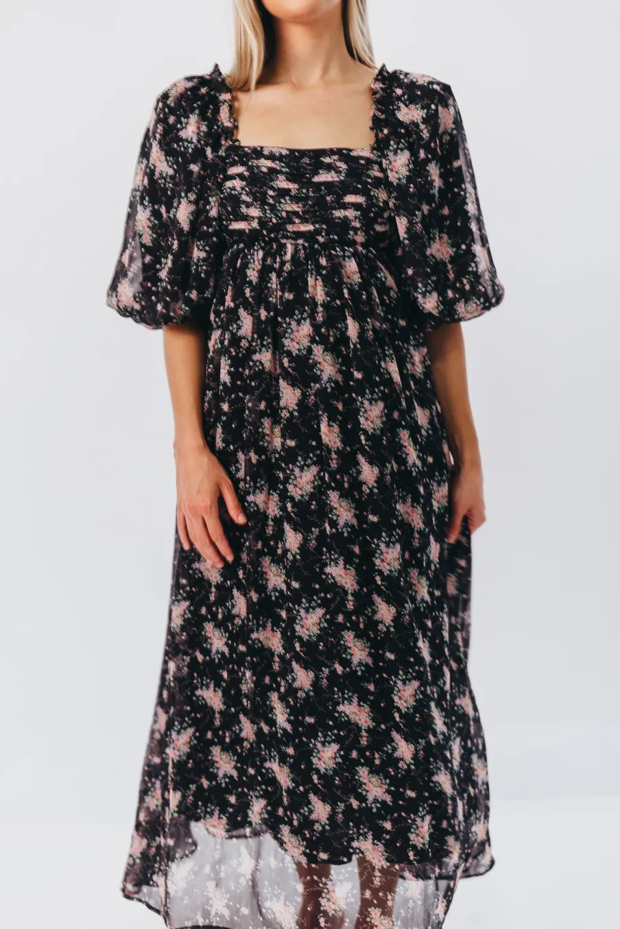 Discount Worth Collective Melody Maxi Dress in Black - Bump Friendly & Inclusive Sizing (S-3XL)