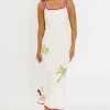 Sale Worth Collective Meyer Embroidered Sweater Dress in Cream (Restock Ships in 5/23)