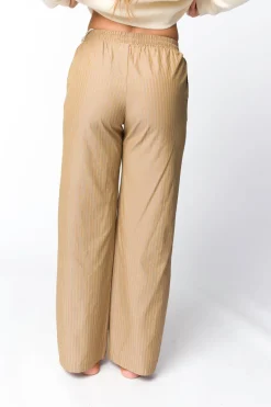 Sale Worth Collective Michelle Striped Pajama Style Pants in Camel