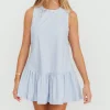 Sale Worth Collective Mickey Pin Stripe Mini Dress in Light Blue