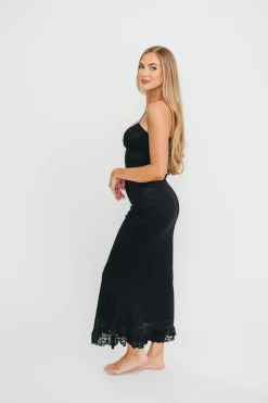 Sale Worth Collective Mika Lace Cami/Skirt Set in Black
