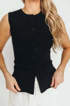 Online Worth Collective Mila Knit Top in Black - Nursing Friendly
