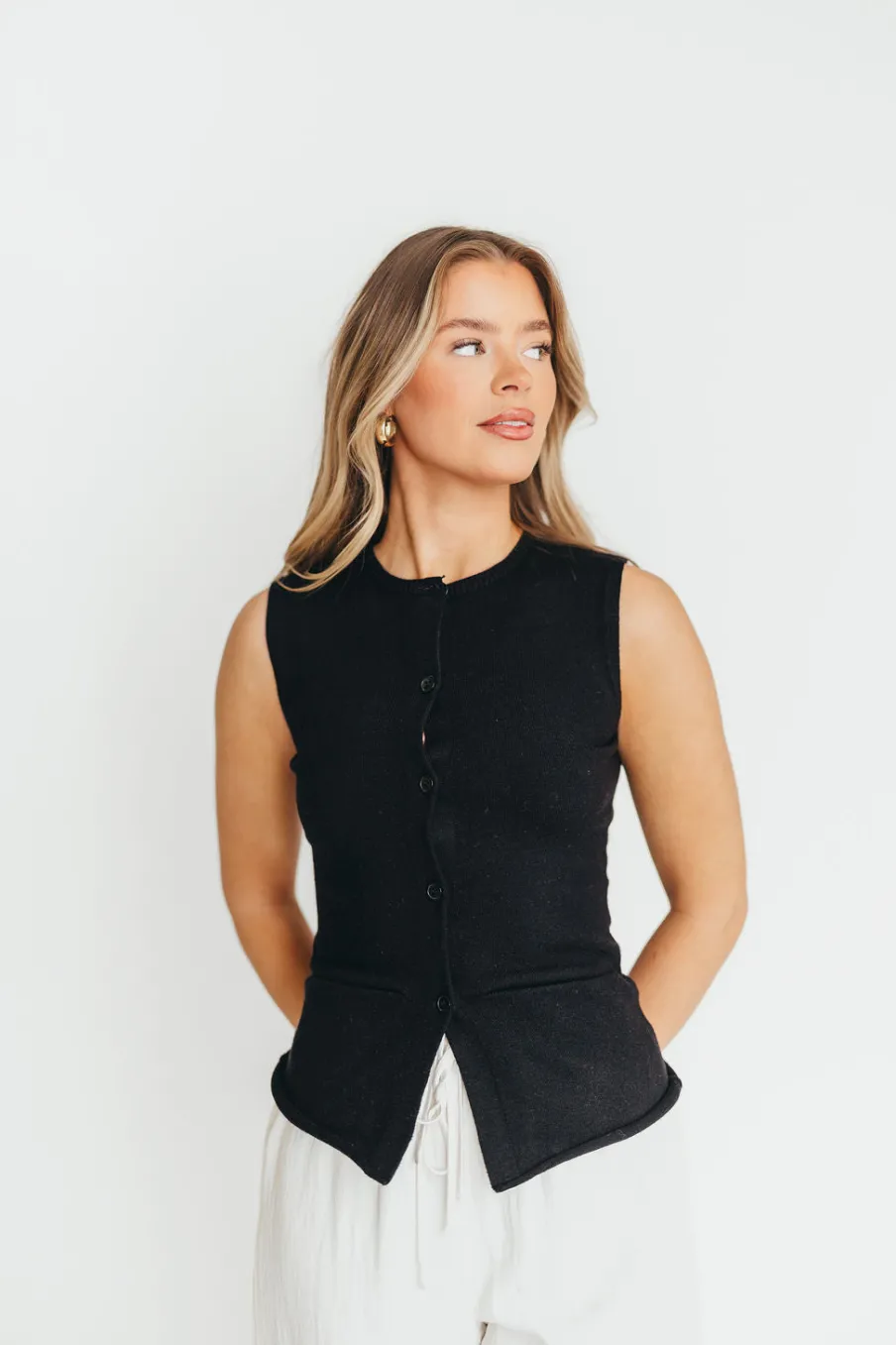 Online Worth Collective Mila Knit Top in Black - Nursing Friendly