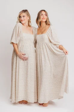 New Worth Collective Mona 'Love Story' Maxi Dress - Bump Friendly and Inclusive Sizing (S-3