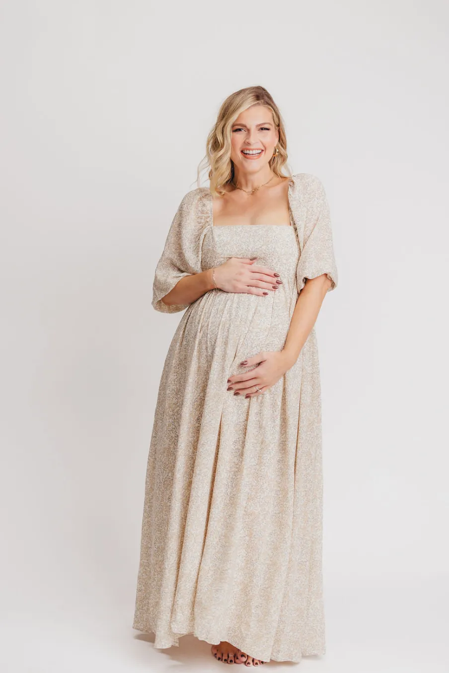 New Worth Collective Mona 'Love Story' Maxi Dress - Bump Friendly and Inclusive Sizing (S-3